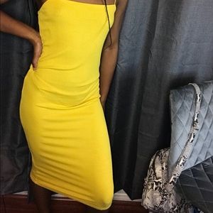 yellow maxi dress